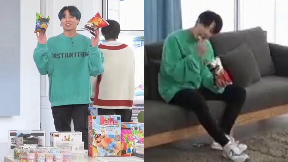 chucklesbts's tweet photo. no one:

jungkook at any given time or place: lemme have some snacks!! 🥺 https://t.co/FbTCRaR2SO