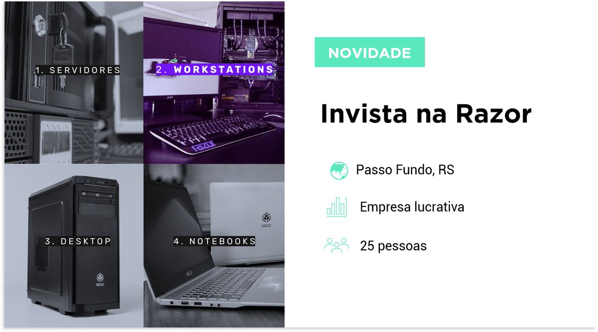 Nova oportunidade de investimento aberta ao público:
#RazorComputadores

app.kria.vc/agents/users/o…
