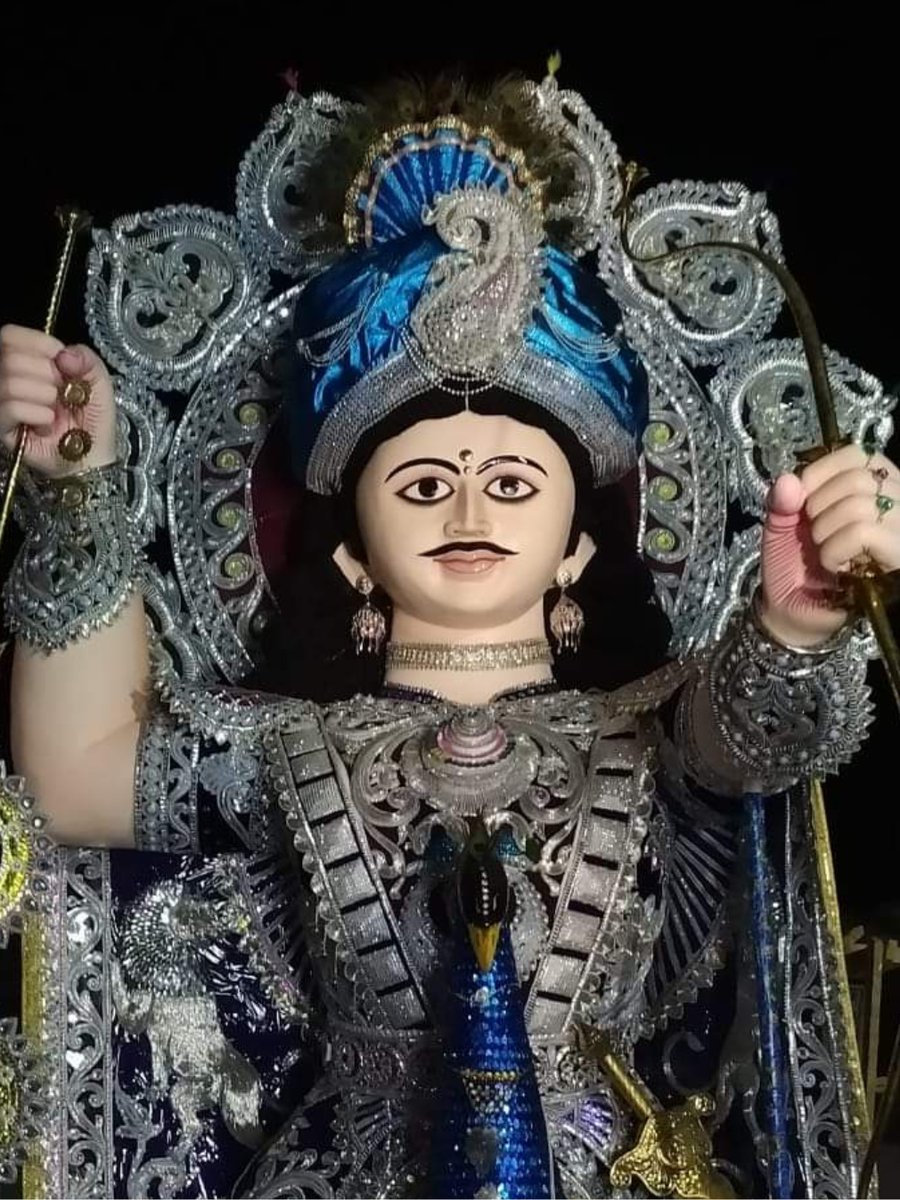 On left - Mahishgoth Kartikeya, Sonamukhi(Bankura). 450 years old. It was started by buffalo shephards.Elder Kartikeya & middle Kartikeya - both are 350+ years old.