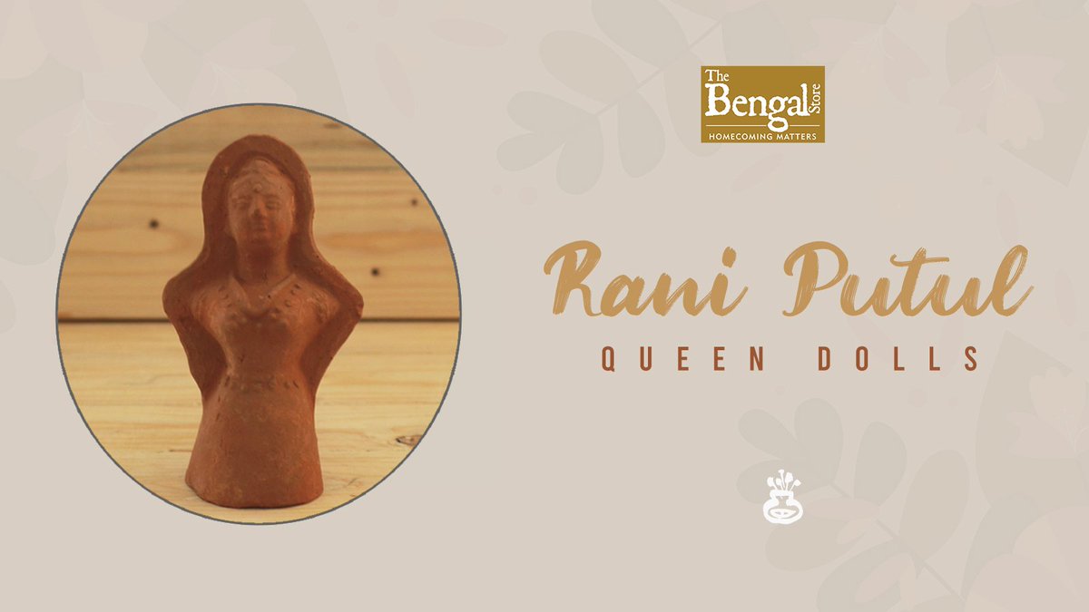 The Queen doll or ‘Rani Putul’ of Howrah is a beautiful reflection of one of the most popular handicrafts of Bengal.

These dolls will definitely light up any corner of your home.
thebengalstore.com/crafts/dolls/r…
#craft #putul #raniputul #dolls  #Bengal #artwork