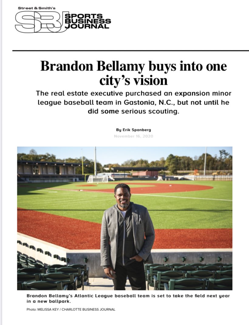 GastoniaProBall's tweet photo. Many thanks to @sbjsbd @CBJspanberg for talking to our #TheBrandonBellamy and sharing our story of the #FUSE and @GastoniaProBall. Is it #OpeningDay yet?? Read the full story here: https://t.co/Dc85DpB8OY #SportsBiz #sportsbiznews #probaseball #development #realestate https://t.co/fixVxi6Jfy