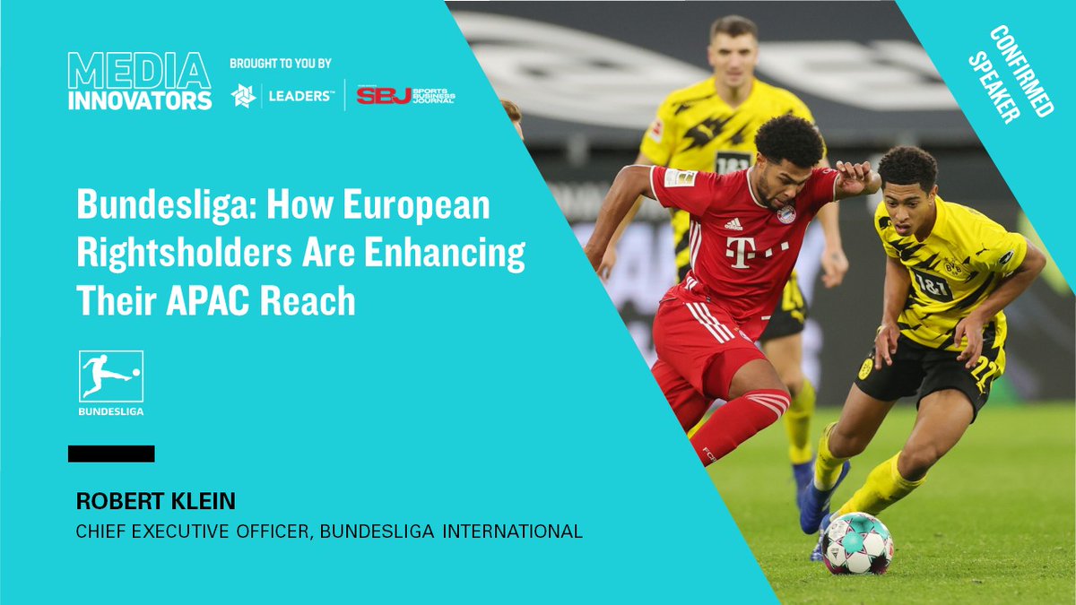 LeadersBiz's tweet photo. Tune in at 1:40PM (GMT) for insights from @Bundesliga_E's Robert Klein, discussing:

➡️ Key growth markets in the APAC region
➡️ Working with local broadcasters to enhance presence
➡️ Understanding subtle media consumption differences

#MediaInnovators | https://t.co/Dhm2juqt82 https://t.co/BPvf5KAa2I