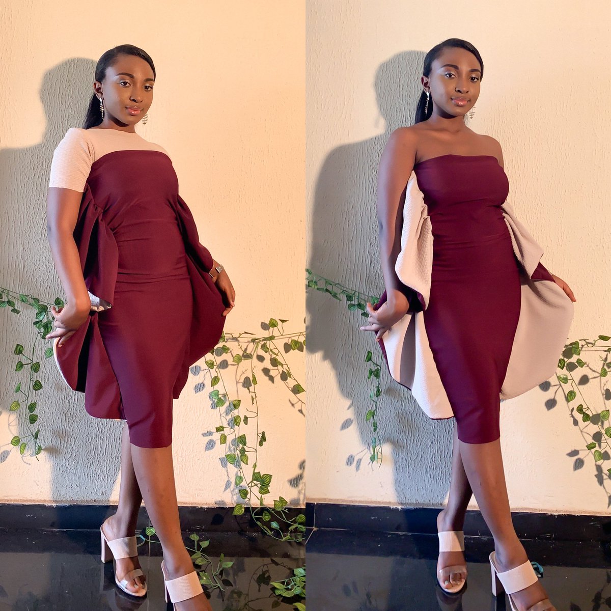 just_oyinda's tweet photo. Can never go wrong with wine 🍷.!! 6 ways styled dress made by Me ✨ https://t.co/OX4J6aGe3m