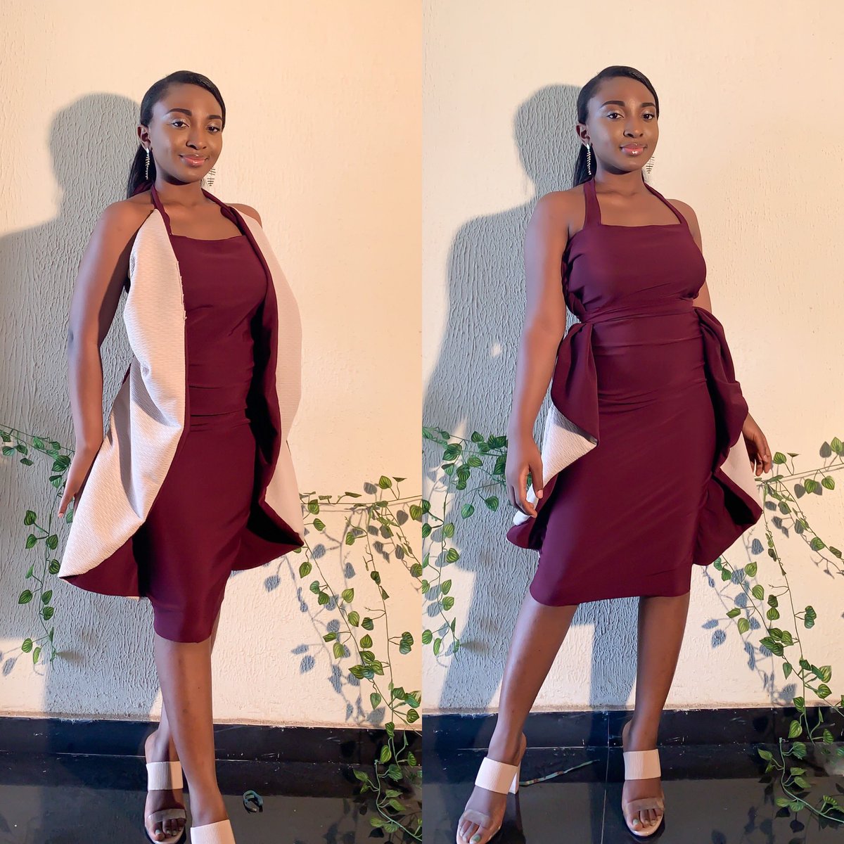 just_oyinda's tweet photo. Can never go wrong with wine 🍷.!! 6 ways styled dress made by Me ✨ https://t.co/OX4J6aGe3m
