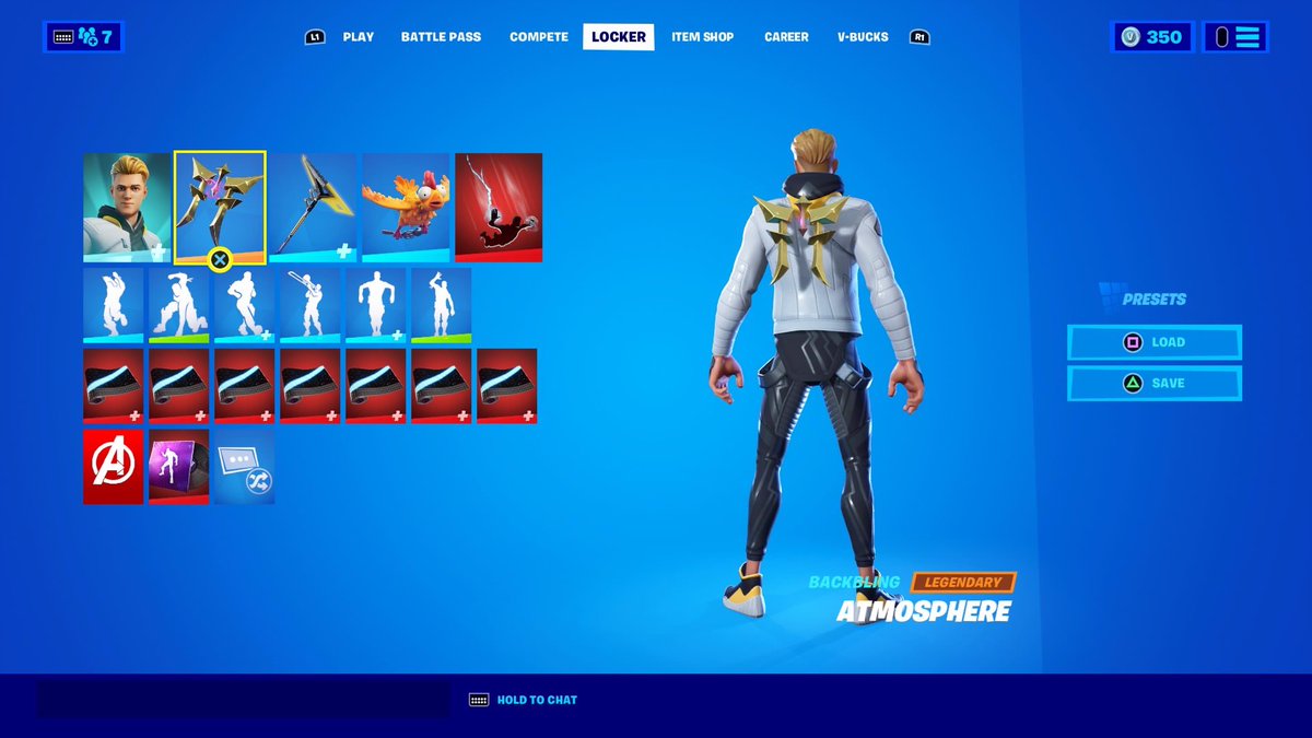 TheEmpireAlexT's tweet photo. Been rocking the Atmosphere Back Bling along with the Revoker pickaxe with the @LachlanYT skin. Hell of a combo. Looks great in game, especially all lit up after a few kills.  @FortniteGame #Fortnite #CodeLachy https://t.co/gfZK8JEiQL