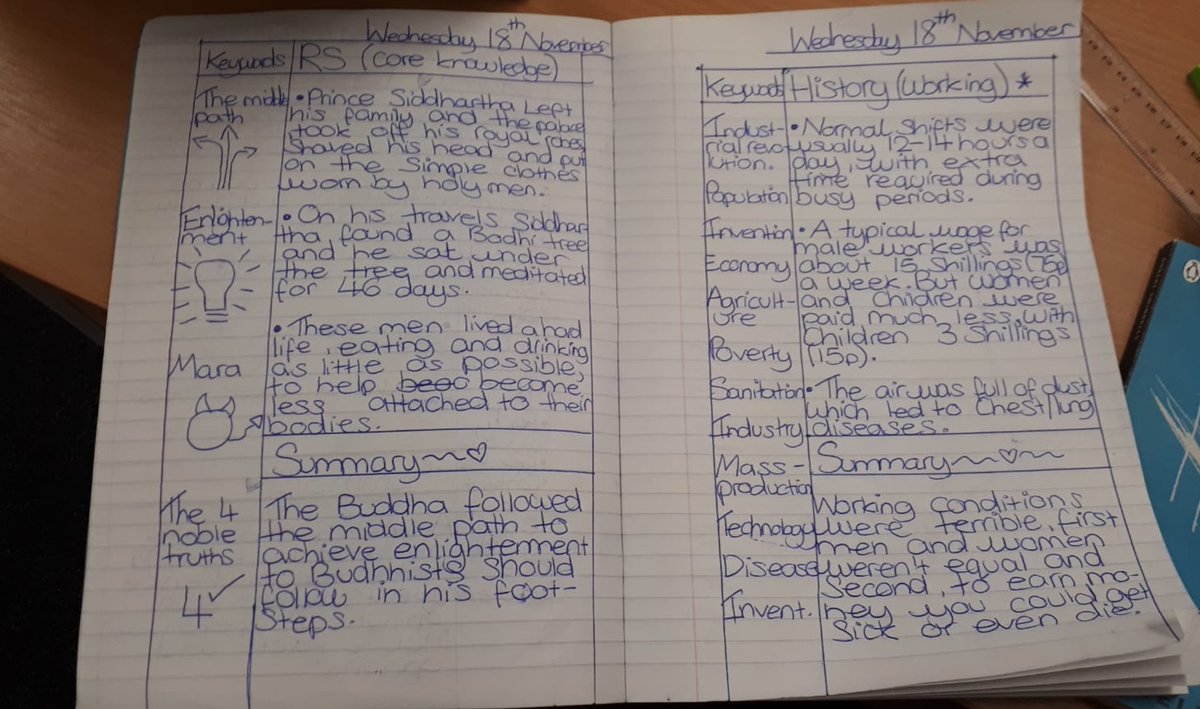 EEPStoke's tweet photo. Excellent example of a Year 8 student at @ossmastoke using the Cornell method to revise. Thanks to @MADETraining for the helpful videos outlining revision strategies. All Stoke schools now have access to MADE through the EEP. We hope you find it useful! 📝 https://t.co/FqDAT9mU7k
