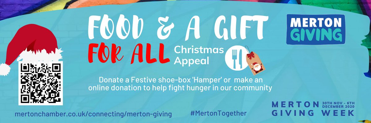 Merton Giving Week is back! Our 'Food For All' campaign will support local people vulnerable to food insecurity.  You can help by
🔹 Making a donation to 'Food for All' bit.ly/38R4Zyf 
🔹Donating a festive shoe-box 'hamper' as ‘A Gift for All’ bit.ly/36CyIYI