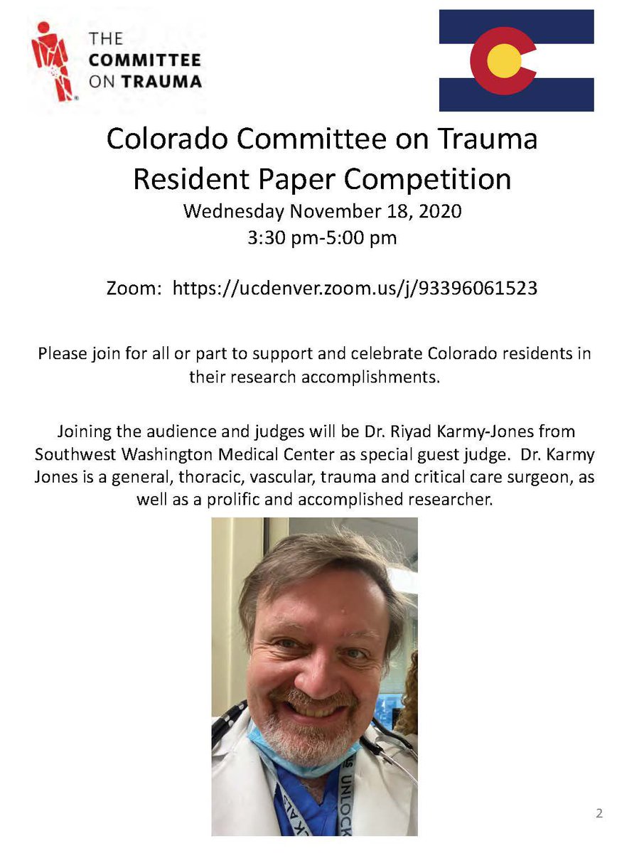 Committee on Trauma - Colorado Chapter tweet media