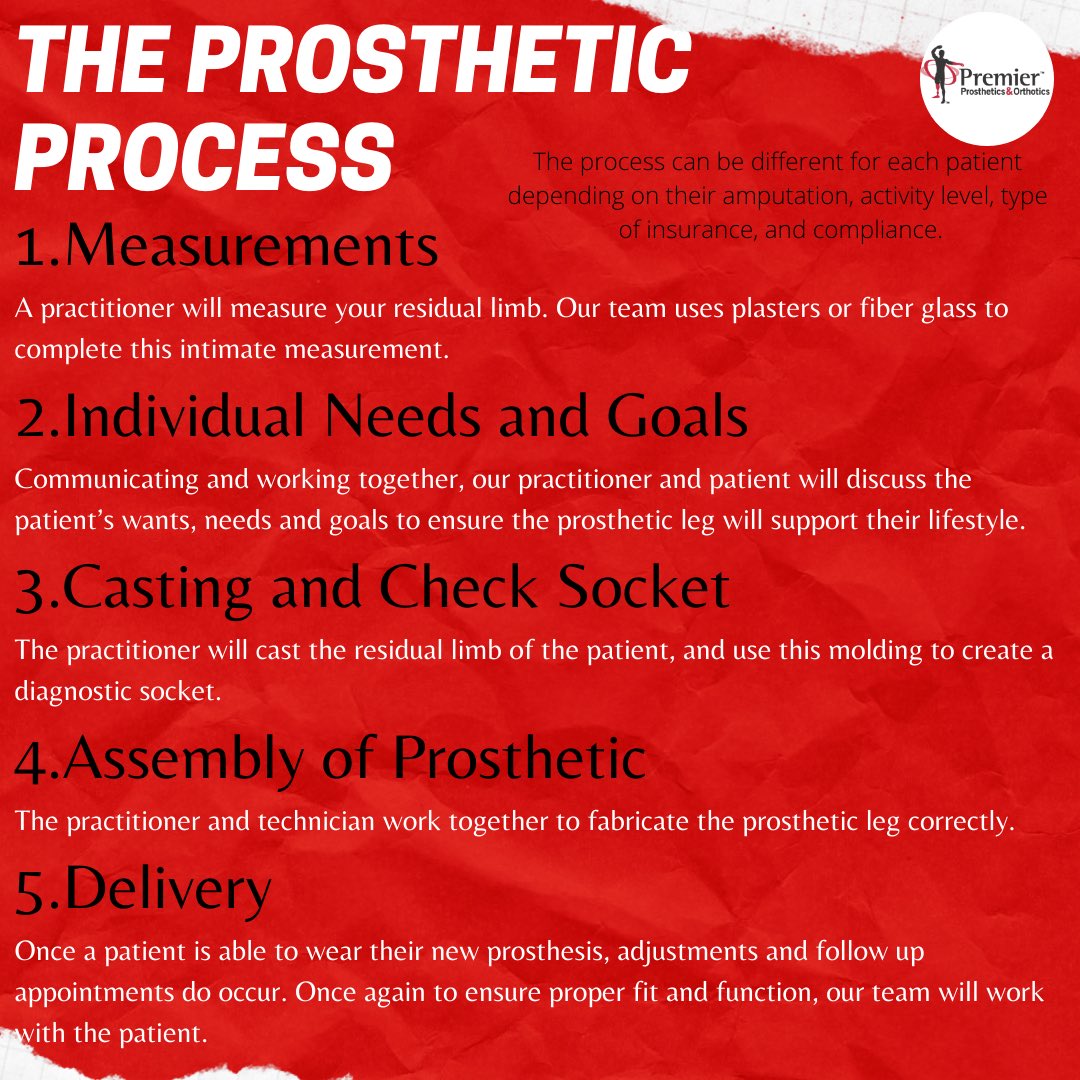 PremierPandOSTL's tweet photo. Our prosthetic process ensures that our patients receive the right device that will meet their individual needs. We know that while getting a new prosthetic might be a challenging experience, we vow to be there with you every step of the way!

#premierpando #premierprosthetic https://t.co/vYkU2AZZ3W