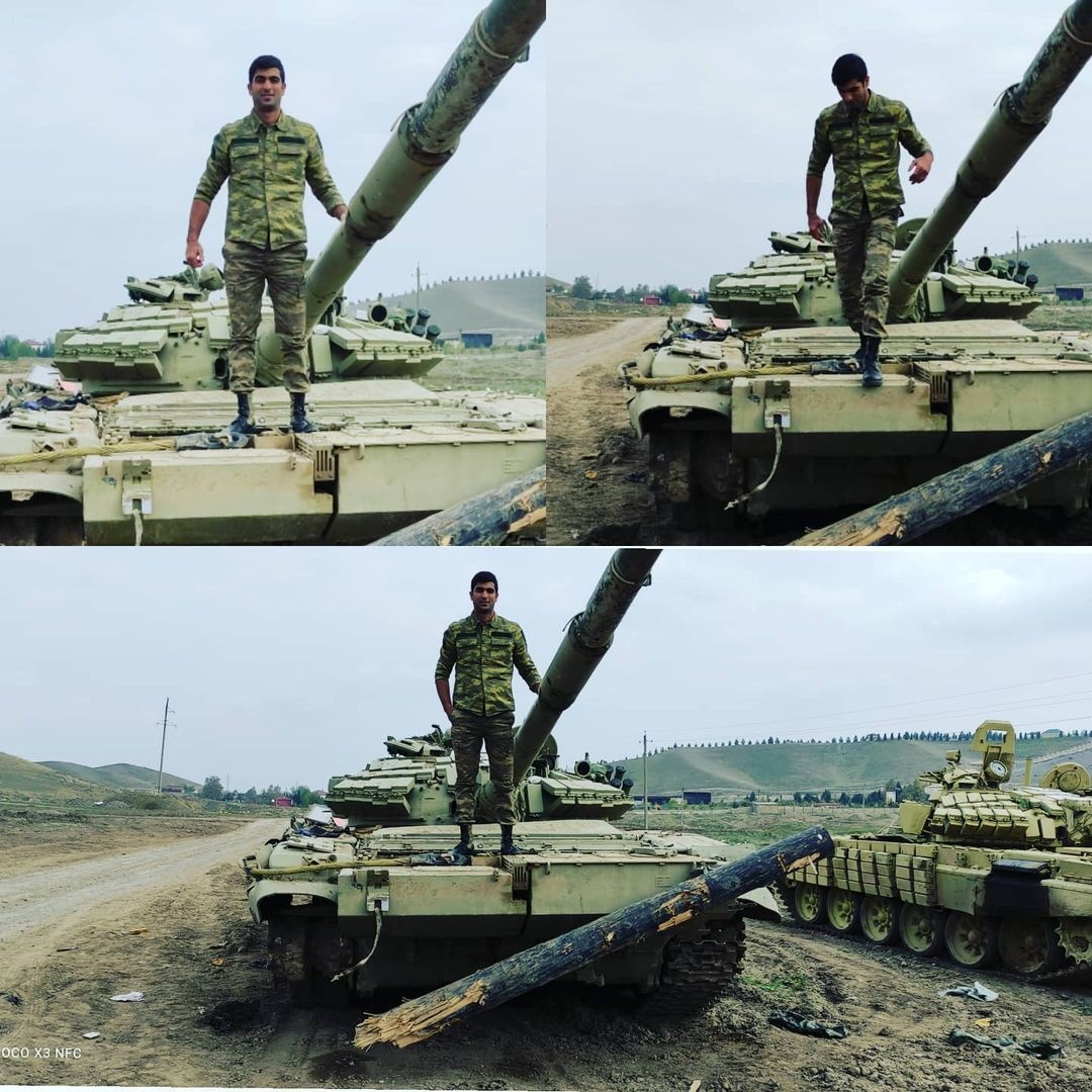 1. Old losses + stuff missed. First a damaged Azeri T-72 Aslan #371 h/t  @panzerQQ via  @oryxspioenkop. Note distinctive large boxes on its rear + the atmospheric sensor on the left rear of turret (thicker than a wind sensor on a T-72BA/B3). Joint GPS/Comet IMU rail appears missing