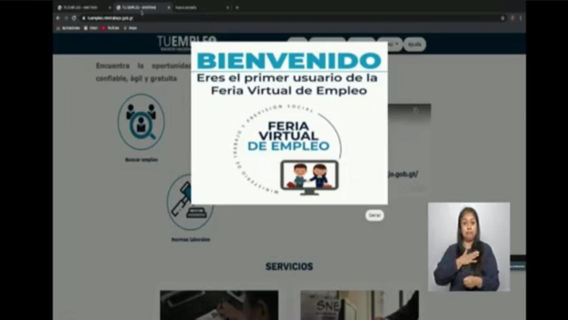 MINTRABAJOGuate's tweet photo. El presidente @DrGiammattei y las autoridades del #MINTRAB inauguran la Feria Virtual Nacional de Empleo 2020, que pone a disposición de la población 6,200 plazas de trabajo con el fin de reactivar el mercado laboral en #Guatemala https://t.co/hjxgz3Xdxz