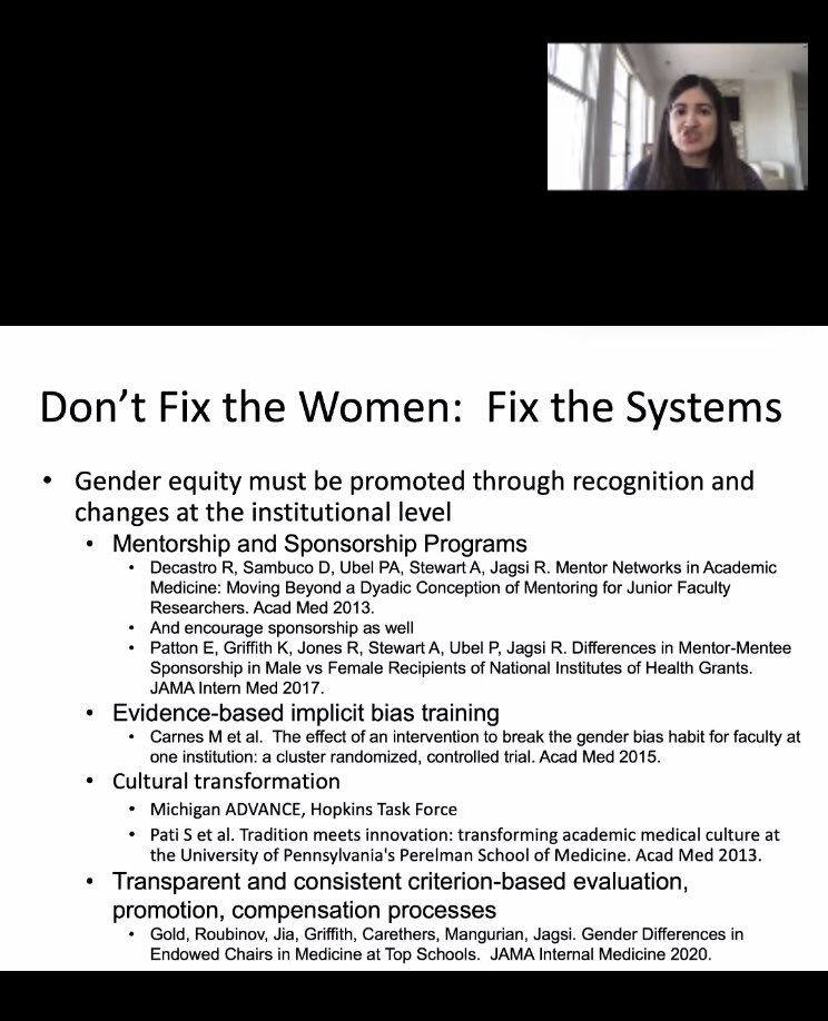 abbyWUim's tweet photo. 💕❤️🥇🧠🌟💪🏿💪💪🏾🩺📚💻🥇
Absolutely inspiring &amp; empowering as always, @reshmajagsi shares important data on promoting #equity, #WomenInMedicine, &amp; fixing systems NOT #womeninleadership!! Join #WFSOM &amp; @WPSA1 tonight for fireside chat with her!! Thank you for bringing the science! https://t.co/wtr6heIxDa