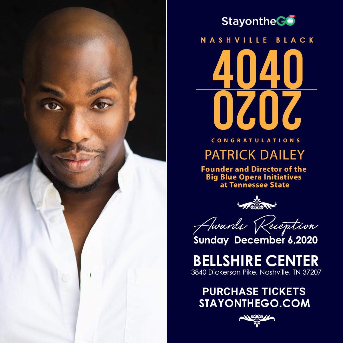 PatrickDaileyCT's tweet photo. Honored to be a recognized as one of the #NashvilleBlack40Under40 ! S/O to @615voice and @STAYONTHEGOMAG ! https://t.co/bH07QbLZPQ