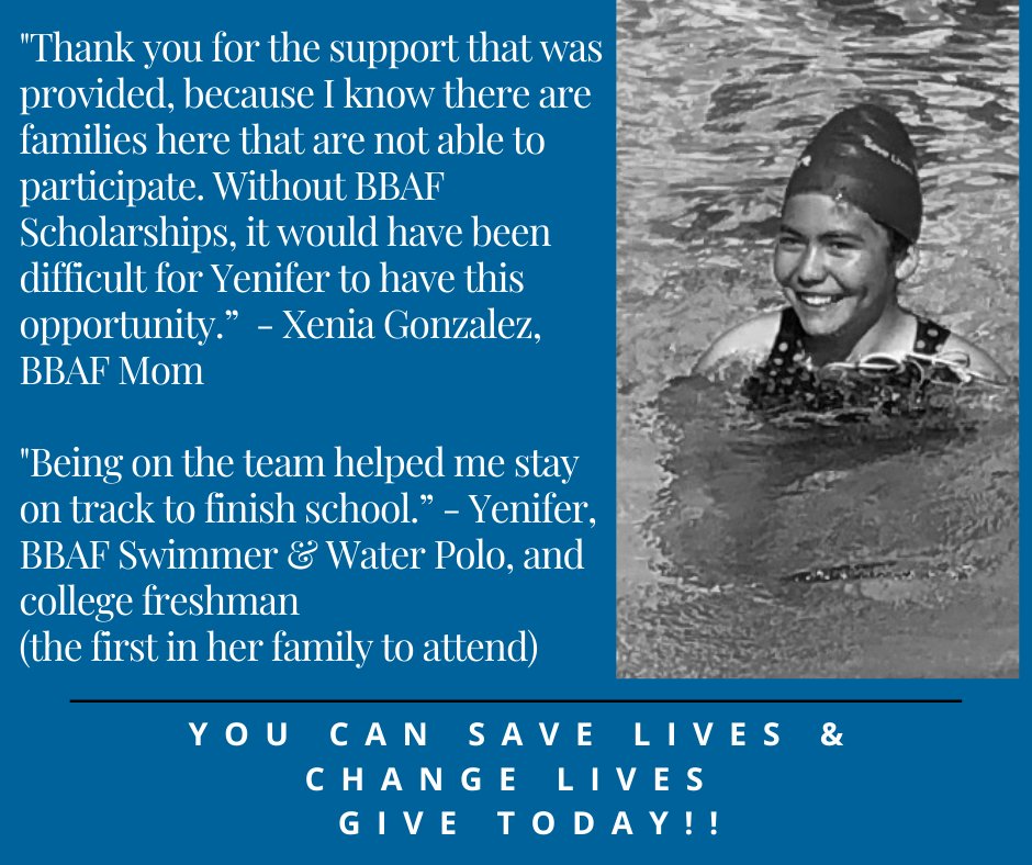 You can transform a young life... Give today! bit.ly/2UxhrL8
#swim #scholarships #savelives #changelives