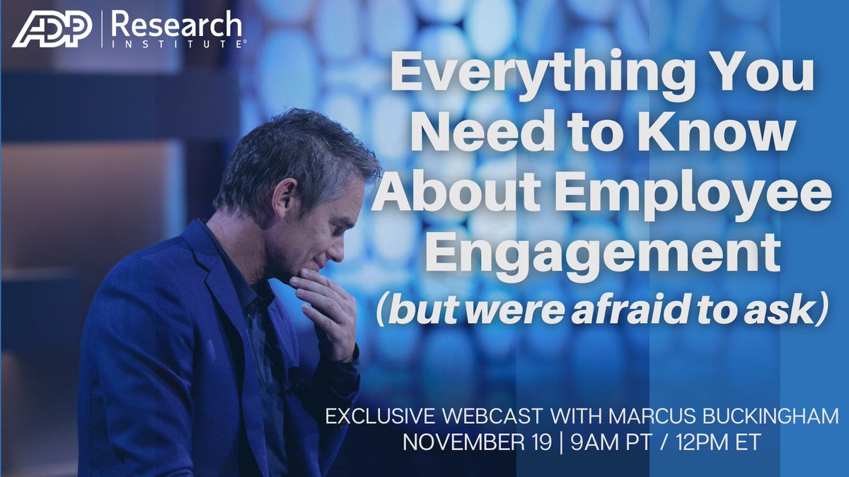 MacraeSalisbury's tweet photo. Marcus Buckingham is one of the coolest companies out there working with ADP. Check out this Webcast on Thursday morning 9am PST, and learn about motivating and engaging your workforce.

#adp #marcusbuckingham #PNW #business #leadership #thoughtleadership https://t.co/FzY7iY4VNY https://t.co/Kf7kFTy79F