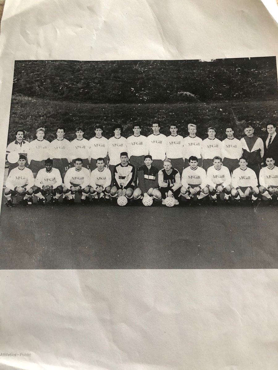 CarAdrianH's tweet photo. So the #Redmen name has officially been retired @mcgillu. A new era is ushering in a new moniker for the men’s teams, the #Redbirds.  (Photo of McGill’s Men’s Soccer team circa 1989/90) https://t.co/iZVsvLoXBS