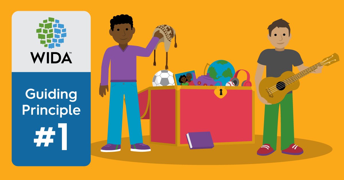 WIDA_UW's tweet photo. “Multilingual learners’ languages and cultures are valuable resources to be leveraged for schooling and classroom life; leveraging these assets and challenging biases help develop multilingual learners’ independence and encourage their agency in learning.”
#WIDA #WIDAStandards https://t.co/tiDsNoFaPA