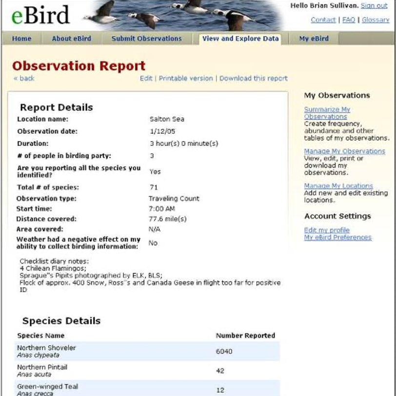 Team_eBird's tweet photo. We’re #eBirdingthroughtime to when eBird v2 was launched in 2006. Back then, #eBird checklists were called “Observation Reports” & species comments were not yet supported. Media uploads were introduced when eBird and the Macaulay Library joined forces in 2015. #eBirdLife #birding https://t.co/NW9KbvMZDd
