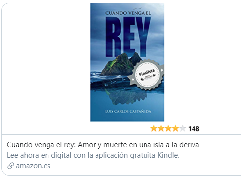 desandescom's tweet photo. Cuando venga el rey: Amor y muerte en una isla a la deriva de Luis Carlos Castañeda gana el #PREMIOAMAZON2020 https://t.co/RXJQ5T3ws4