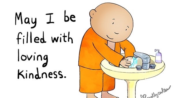 VegyPower's tweet photo. May we
be filled with 
#lovingkindness.
(art: @BuddhaDoodles) https://t.co/3t1o0cL6bu