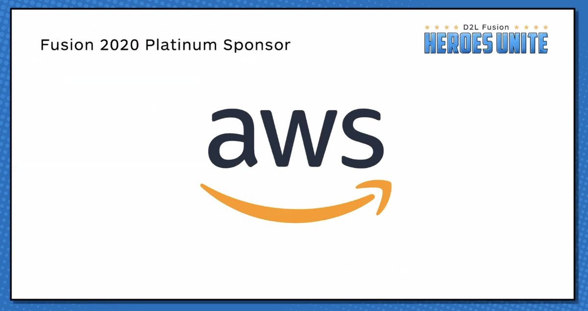 D2L's tweet photo. Thank you to @awscloud for making a free, virtual #D2LFusion a reality! 👏 https://t.co/vC2rLm7v6N https://t.co/J1comp5gcv