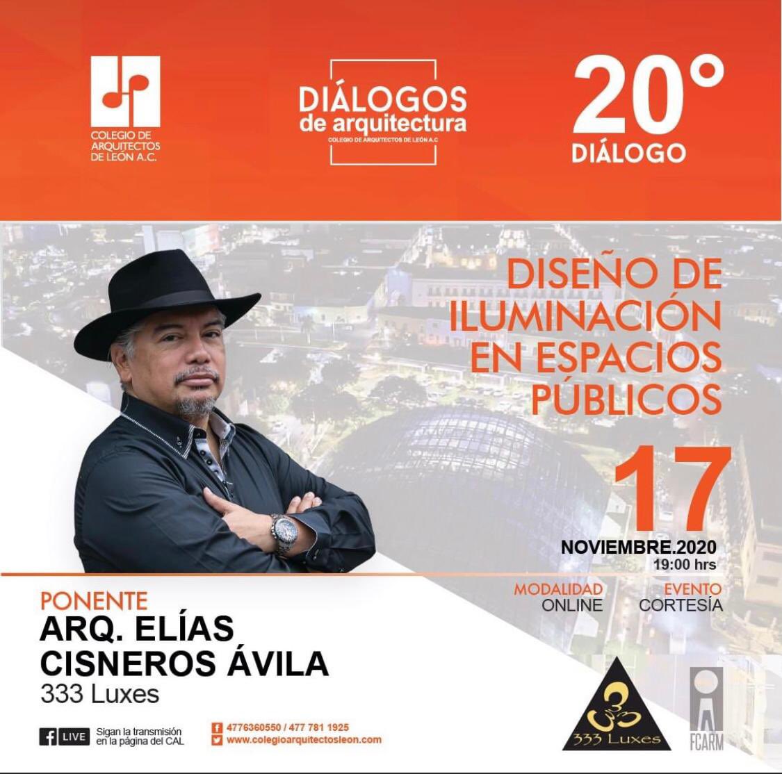 333Luxes's tweet photo. Hoy 17 de noviembre, los Diálogos de Arquitectura organizados por el @ColArquiLeon contarán con la participación del Arq. @Elias333luxes, #MasteroftheShadows.
La cita es a las 19:00 horas.
A través de Facebook Live del Colegio de Arquitectos de León. https://t.co/q6crghNAQx