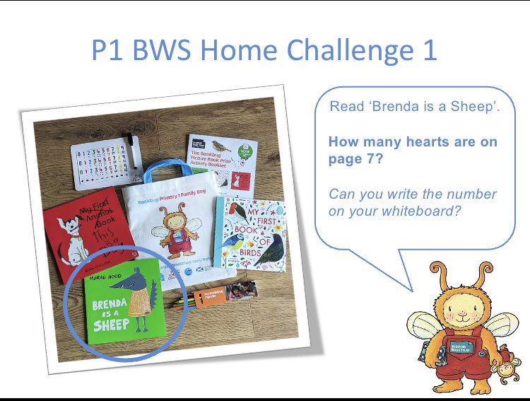LMcK82's tweet photo. Day 1 of our #BookWeekScotland P1-3 Home Challenges! 😁Tell your teacher the answer tomorrow to receive your first sticker! 👍🏻🏴󠁧󠁢󠁳󠁣󠁴󠁿📘📙📕 https://t.co/HbDKL5TG71