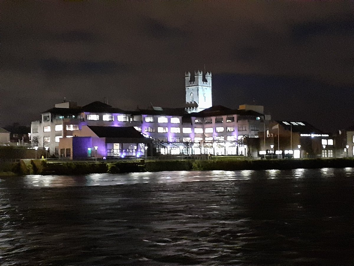 Council headquarters riverside facade tastefully lit
