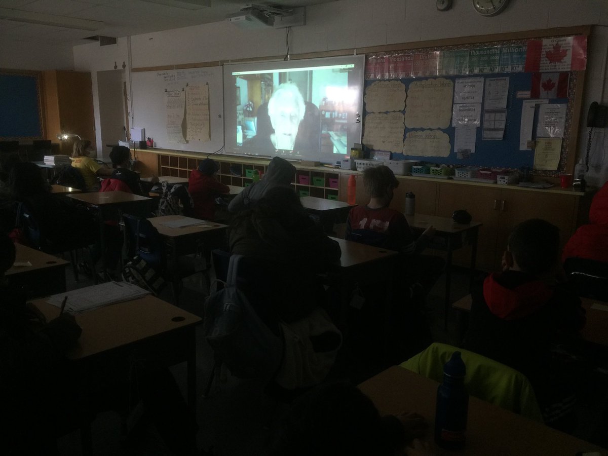 Students in Ms. Dhillon Perre’s class listen to 92 year old, Vera Schiff, who speaks about her life and the Holocaust. Learning history from those who lived it through virtual connections. Our students participate with questions of their own ⁦<a href="/TDSB/">Toronto District School Board</a>⁩ ⁦@DebbieDonsky⁩