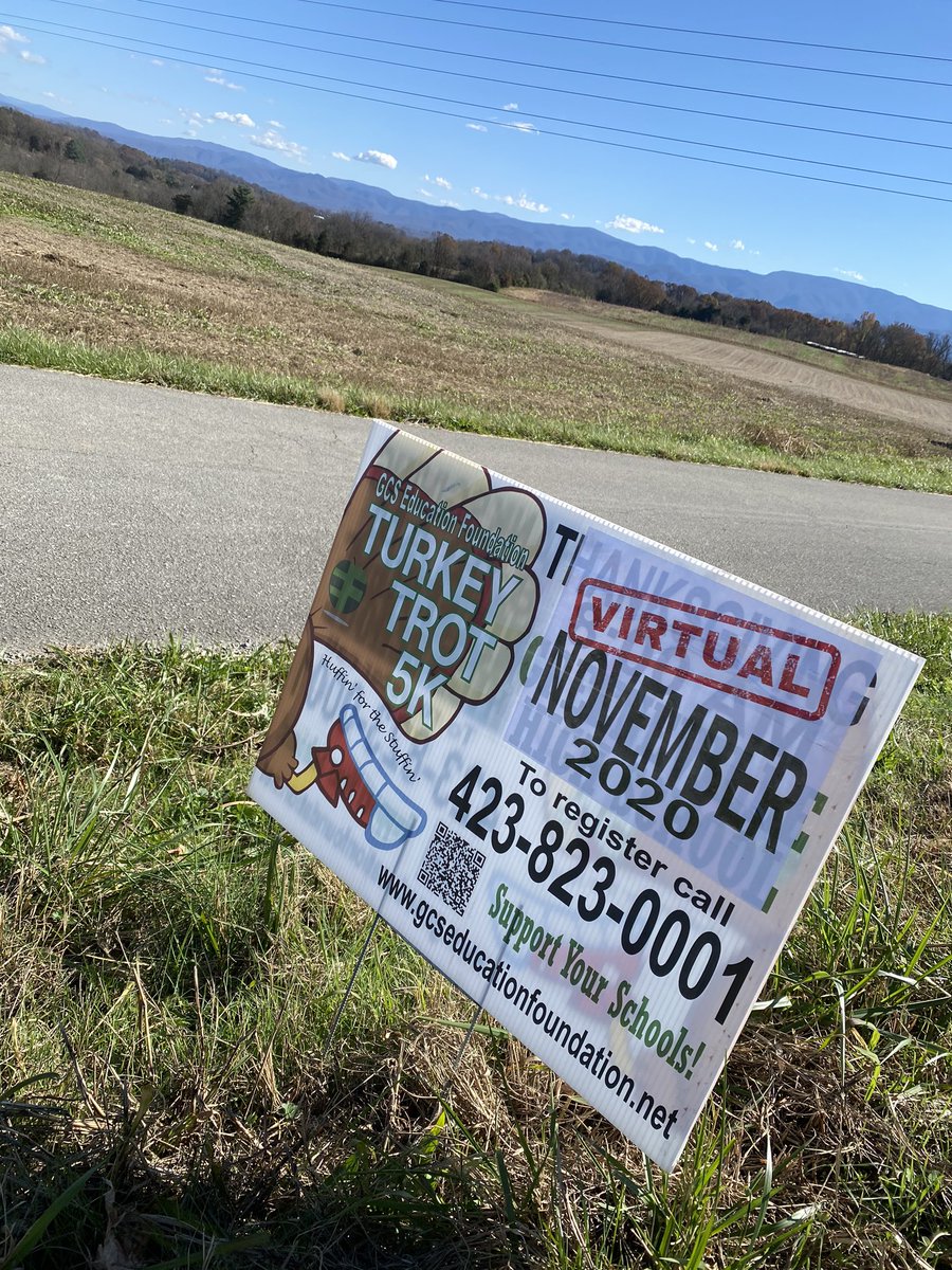 gcsedufoundatn's tweet photo. One benefit of a Virtual Turkey Trot? You can run ANY course at ANY time during the month of November! Register, complete a course at your convenience, upload your time, win prizes, and support public education! 

https://t.co/wk0f5mjpbz
@GreenevilleCity @GreenevilleTown https://t.co/zzXRGasC0u