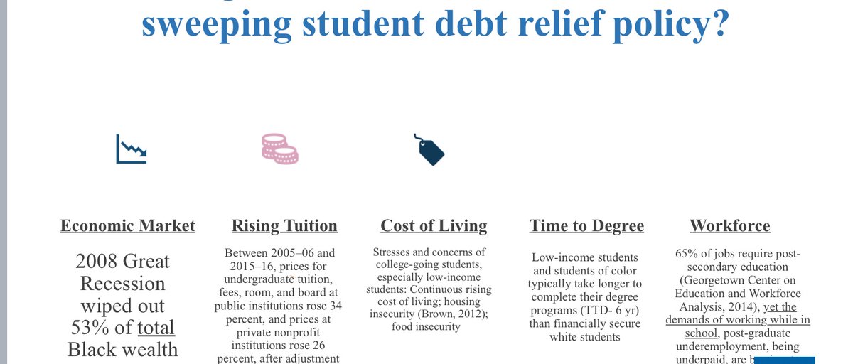  #CancelStudentDebt is a first step to recovering portions of wealth wiped away during the Great Recession, of which Black communities and families have yet to recover from.
