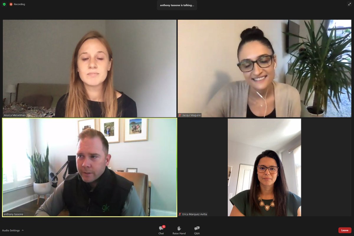 finjsio's tweet photo. "In order to run a cultural assessment, you need to rank your cultural principles…Once you define those principles, you can define what questions to ask."
Anthony Tassone @GreenKeyTech on creating a systematic interview process at #FinJSatHome. Join live https://t.co/Wnd0tkssXc https://t.co/B9BbPh6lGU