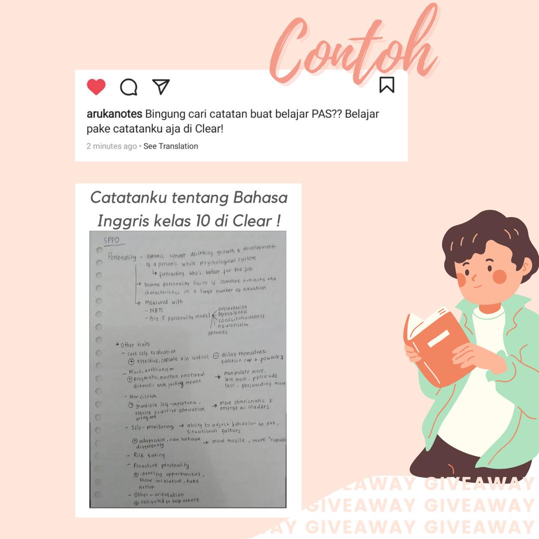 clearnote_id's tweet photo. 🎊BELAJAR PAS PAKAI CLEAR🎊
Yuk bagikan catatan materi PAS kalian di Clear! 4 orang akan mendapatkan hadiah senilai Rp150.000!
https://t.co/lL2eFk1atX
Info lengkapnya ada di foto ya! Bisa bertanya jika bingung ya!
#studytwt #giveawayindonesia #giveawayalert #AMBISVERSE https://t.co/NB6YKwLg82