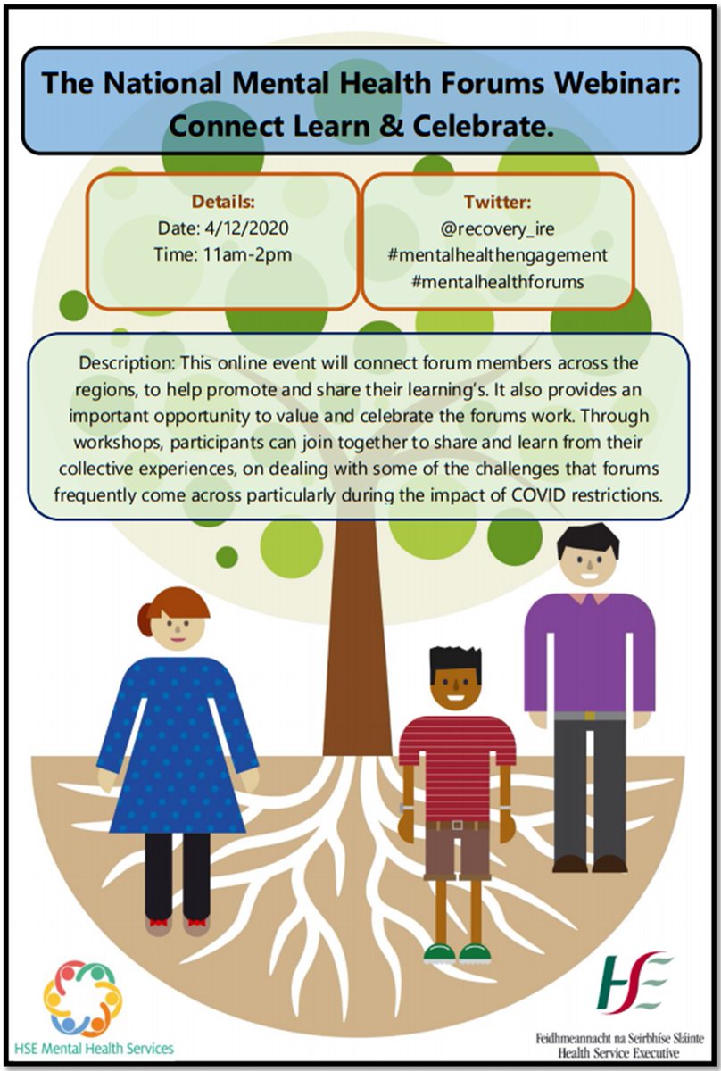 MHER_Ire's tweet photo. We are delighted to announce that we will host a webinar on the 4th of Dec, details below , please register here https://t.co/Hpafn61YDc #conversationsthatconnect #localforums #mentalhealth https://t.co/gcK1ZVpWyh