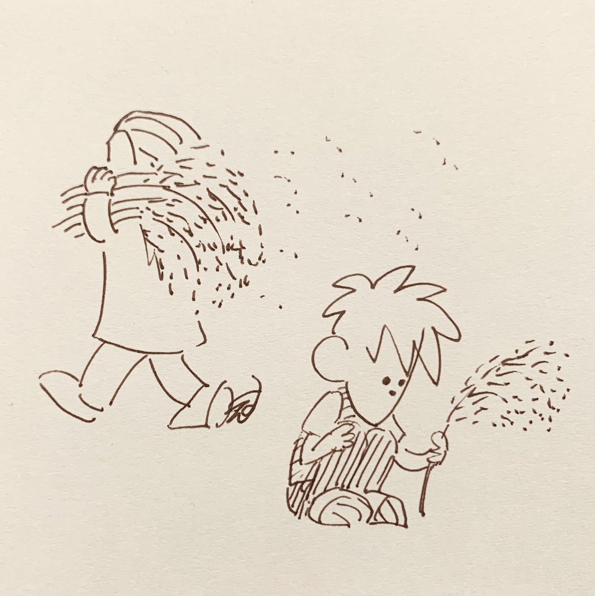 今年も来たすすき搬びじじい。
落とし物はすすき。
寝るよォ! 