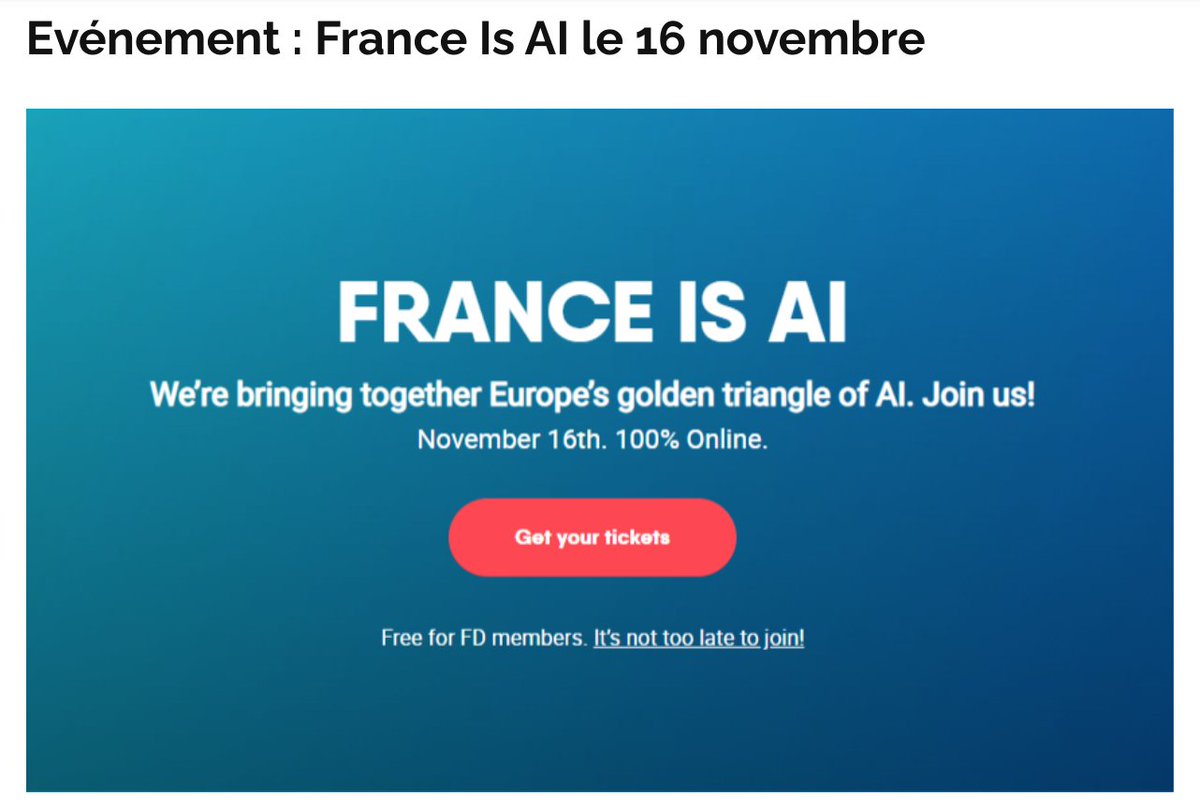 Levia.ai 🤖⚡️ (@ai_levia) on Twitter photo INTERVIEW 🔊🤖
Hier (le 16 novembre) se tenait #FranceisAI, à cette occasion, nous vous invitons à découvrir l’#interview de notre co-fondatrice et Board Member de #FranceDigitale <a href="/Lararouyres/">Lara Rouyres</a> par le magazine Actu IA, un des partenaire de l’événement.
👉 lnkd.in/gkX6j_b INTERVIEW 🔊🤖
Hier (le 16 novembre) se tenait #FranceisAI, à cette occasion, nous vous invitons à découvrir l’#interview de notre co-fondatrice et Board Member de #FranceDigitale <a href="/Lararouyres/">Lara Rouyres</a> par le magazine Actu IA, un des partenaire de l’événement.
👉 lnkd.in/gkX6j_b