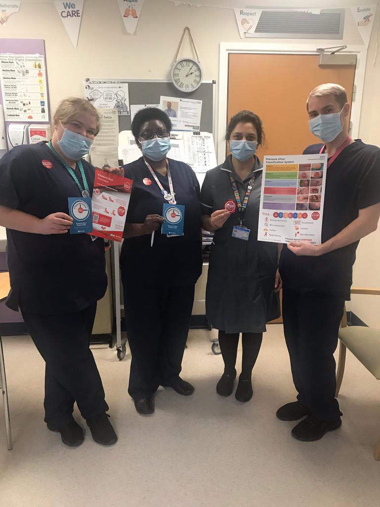 JulieSturges4's tweet photo. Are you aSSKINg the right questions about pressure ulcer prevention, spreading the message across the Trust all week #stopthepressure #tissueviability @BucksHealthcare https://t.co/FLEjzcNjvH