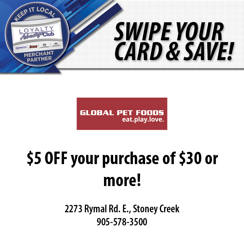 QueenstonChev's tweet photo. Find everything you need for your four-legged, furry and feathered friends at Global Pet Foods!  Loyalty Advantage Club members receive $5 off their purchase of $30 or more at the 2273 Rymal Rd. E. location @globalpetfoods #Pets #KeepItLocal #QueenstonChev #HamOnt https://t.co/8ZXrLGLB3h