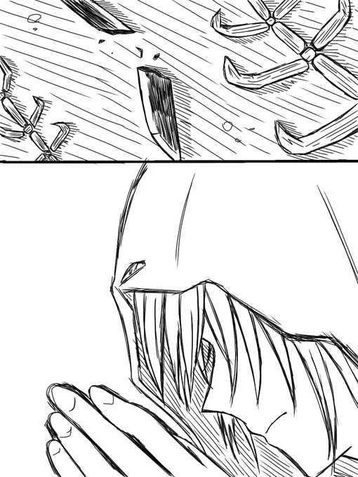 #皆さん線画と塗った後を見せてください

かっぱは漫画もどきを描くのでこうなります…
自本丸の皆には、敵だからぶっ壊して良いんだ!当然なんだ!ぐさぐさ!ってあんまりしてほしくないなあ…

少しで良いから命っていうものを意識しててほしいなあ…

あ、映ってるのはテコ入れ中のまんばです。 