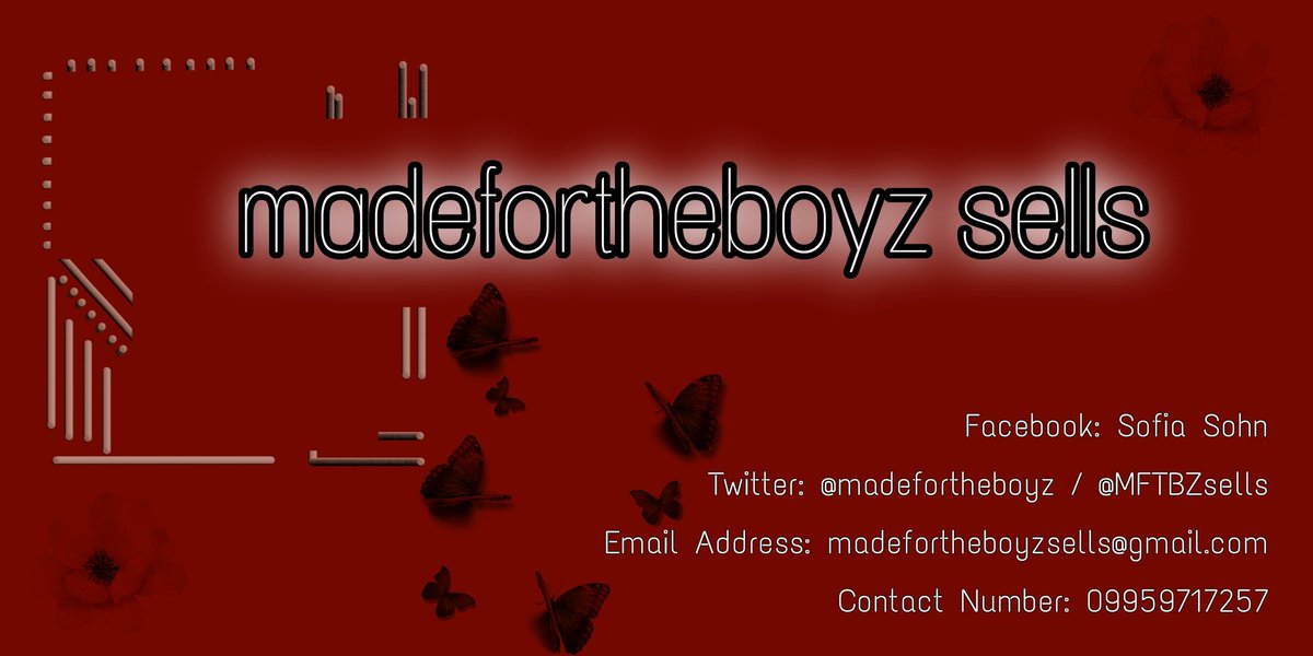 MFTBZsells's tweet photo. °ೋ•❖
Welcome to madefortheboyz sells!
☆═━┈
✧ Tingi Items - #MFTBZTingi
✦ STBO Items - #MFTBZSTBO
✧ Onhand Items - #MFTBZOnhands
✦ Order Updates - #MFTBZUpdates
✧ Feedbacks - #MFTBZFeedbacks
Masterlist: https://t.co/8StNqBVyn2 https://t.co/m1ytmrZL7U