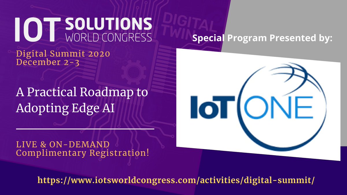 As part of IOT Solutions World Congress' upcoming Digital Summit, our CEO Erik is hosting a discussion with @FogHorn_IoT CTO Sastry Malladi on how to develop a realistic roadmap for Edge AI applications.

Live on Dec 2nd, 2:00 PM to 2:30 PM CET.

Register: buff.ly/3kEnmbU