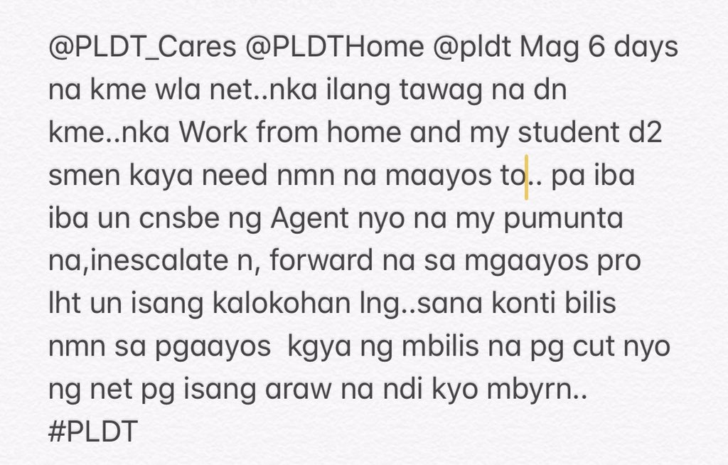 achosimeg's tweet photo. @PLDT_Cares @PLDTHome @pldt https://t.co/vLEvPRlyAI