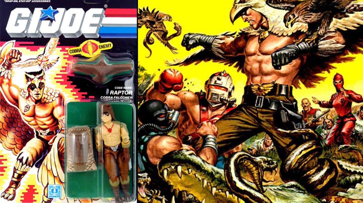 TheFinestCC's tweet photo. Today is... 💥RAPTOR TUESDAY!💥

Just kidding - that's not really a thing...

RAPTOR was a tax consultant who became obsessed with falconry and joined #Cobra... (of course he did!)

Did #RAPTOR soar into YOUR backyard battles against #GIJoe?

#TheFinestCC #cosplay https://t.co/eduVmU30hY