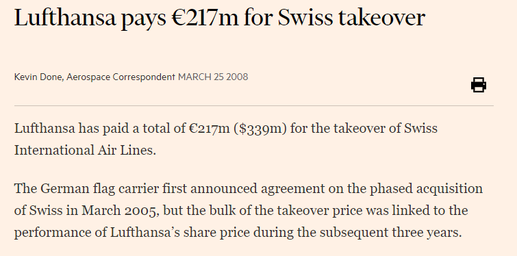 3. Swiss World Cargo is a Subsidiary of Lufthansa, Germany's Biggest Airline