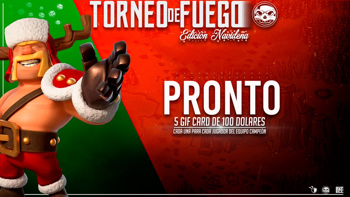 shioNwu's tweet photo. 🎄🔥Llegó la Navidad al Torneo de Fuego en la 3ra edición🏆
#ClashOfClans
Si tienes tu clan en Campeones 1 y son hispanos, pueden jugarse el Clasificatorio para ganarte tu lugar.
Fuegooo🤟🏼🔥 https://t.co/MP8tgU0Txh