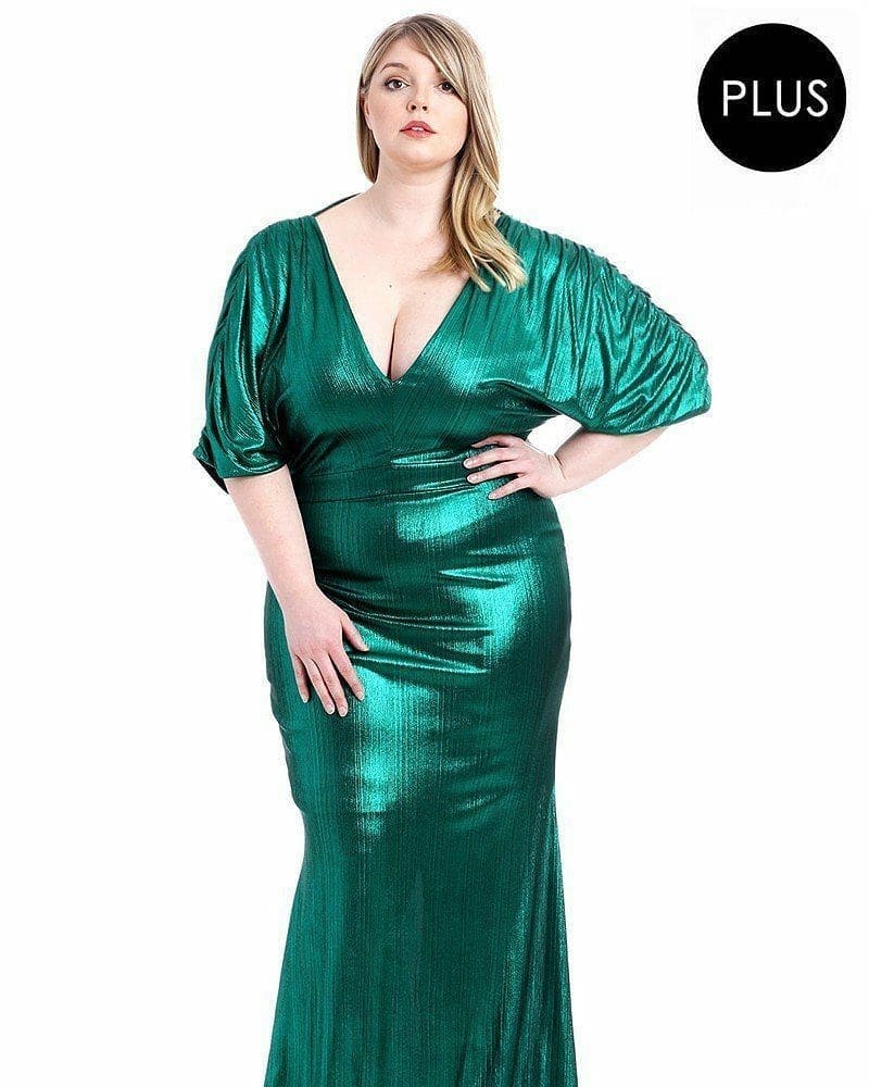 LabelCurv's tweet image. @styleyourcurves1 It's the holidays!!!! What will you be wearing this season???
@nakitende_esther 
Plus Size Metallic Ribbed Deep V-neckline Dress