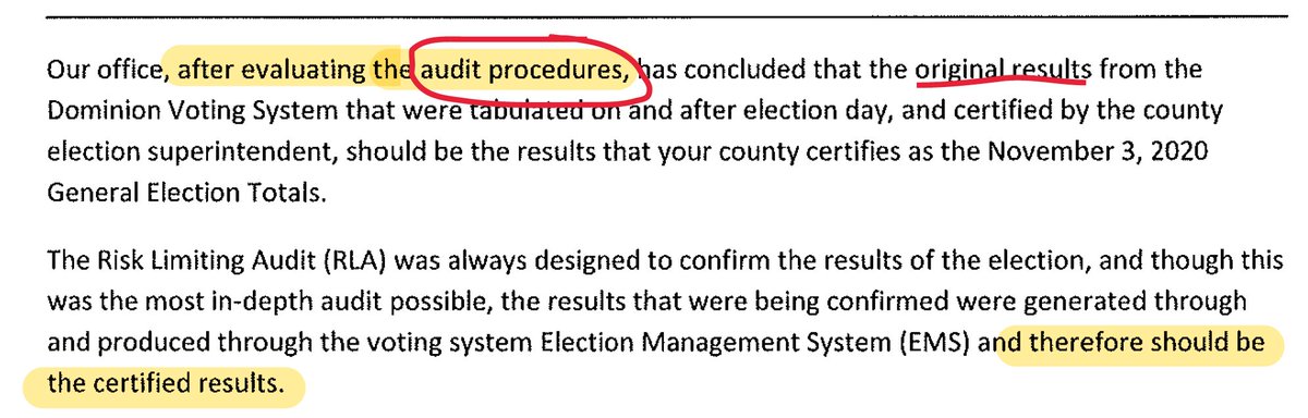 Oops!  @GaSecofState was just kidding about certifying the results of this massive politically motivated "recount/audit/re-tally/hand count." He was finally forced to admit that he cannot use the expensive illicit process to change the vote count.  https://bit.ly/CGGsosCount  1/