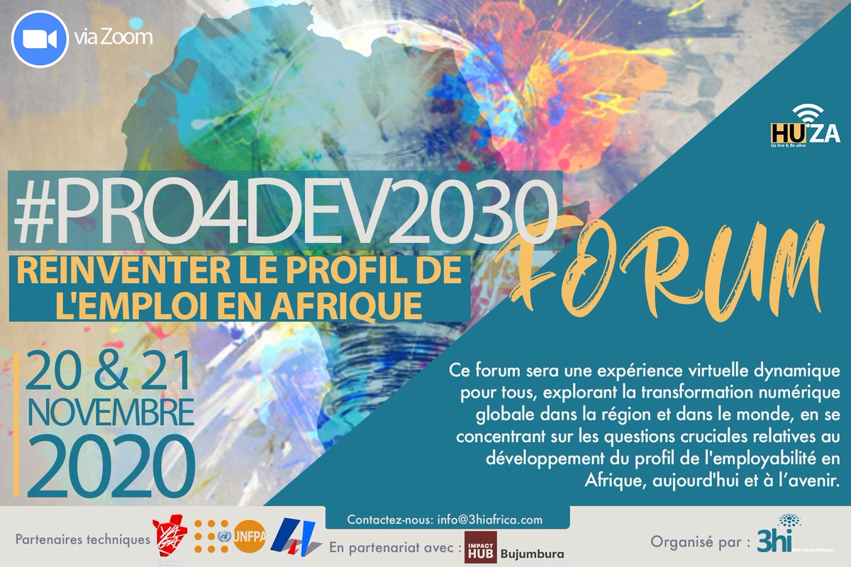 YBurundi's tweet photo. "Réinventer le profil de l'emploi en #Afrique".

Voilà le challenge que s'est donné @3hiAfrica en organisant un forum #PRO4DEV2030 qui visera, entre autres, à "explorer la transformation numérique dans la région et ailleurs au profit de l'employabilité".

#Burundi #emploi https://t.co/IPz1ctAFv2