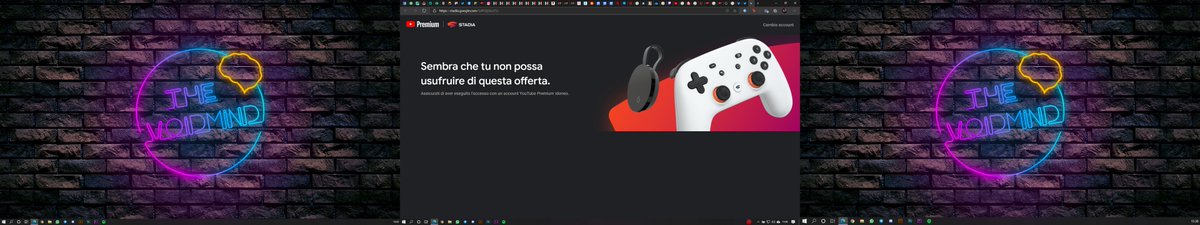 BoarZo's tweet photo. @GoogleStadia I tried, I have my Youtube Preamium account from way before the promo, but it says that doesn't work! https://t.co/rKsH2OVpmJ