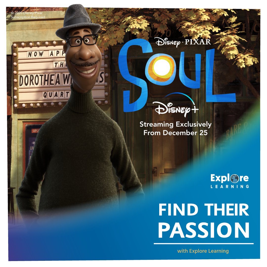 We’re delighted to have joined forces with Disney and Pixar's Soul <a href="/DisneyPlusUK/">Disney+ UK</a>! Discover more with Explore Learning's maths and English tuition with a difference. Stream #PixarSoul exclusively on #DisneyPlus from December 25. 

l8r.it/bgTx

#ExploreYourSoul
